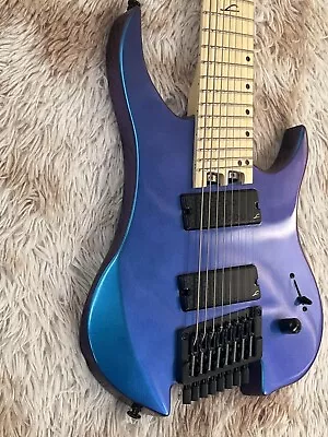 8 String Headless Electric Guitar Solid Wood HH Black Parts LAST 2 Free Ship • $389
