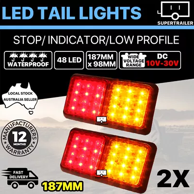 $29.95 • Buy 2x Trailer Lights 24 LED STOP TAIL INDICATOR REFLECTOR TRUCK CAMPER LIGHT 10-30V