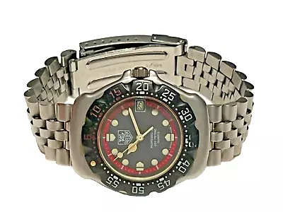 Vintage Tag Heuer Formula One Black Dial Diver Quartz Watch Running 374.513 • $155