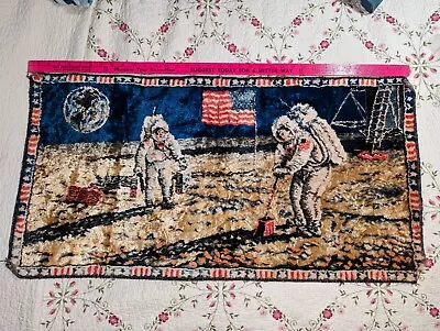 Beautiful Vintage Moon Landing USA NASA Tapestry Wall Hanging 1969 Apollo II  • $36