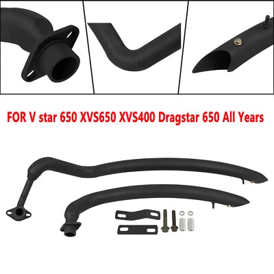 $278.99 • Buy For Yamaha V Star 650 XVS650 XVS400 Dragstar 650 All Years Exhaust Pipe Systems 
