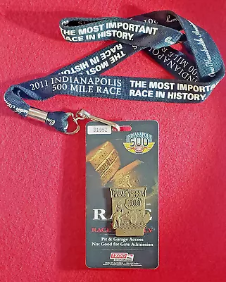 2011 Indy 500 BRONZE #R071 BADGE Pit/Garage Card/Lanyard - DAN WELDON WINS! • $59