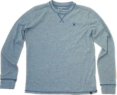 Men's Hurley Long Sleeve Thermal Shirt Cotton Blend Small Blue • $9.50