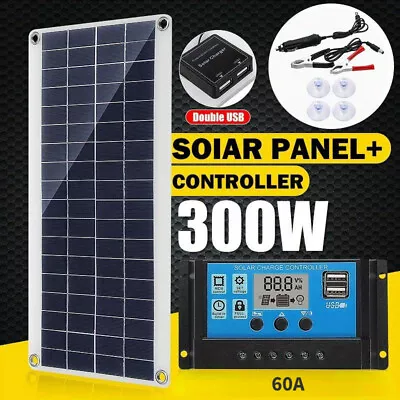 300W Solar Panel Kit 60A 12V Battery Charger With Controller For RV Boat Camping • $34.77