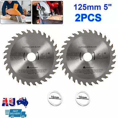 $10.99 • Buy 2PCS Circular Saw Wood Blade 125mm 5” In 40T Teeth Wood Cutting Disc Timber Cut