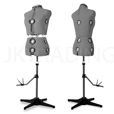 JKCrafts 8Parts SZ8-14 Adjustable Dressmakers Dummy Model Mannequin Sewing GREY • $234.17