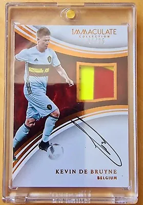 Kevin De Bruyne 2017 Panini Immaculate /25 On-Card Match-Worn Patch Auto 🔥🔥 • £499