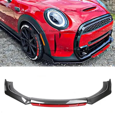 For Mini Cooper Front Bumper Lip Spoiler Splitter Diffuser Carbon Fiber Red • $66.50