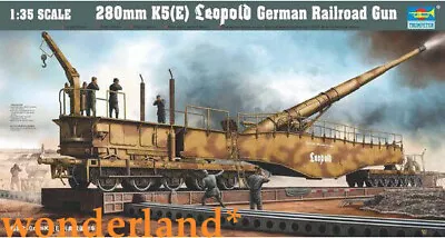 Trumpeter 00207 1/35 280mm K5(E) Leopold Railroad Gun Model Kit • $135.49