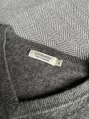 Lochmere Cashmere Jumper Sweater Grey Size Large • £5