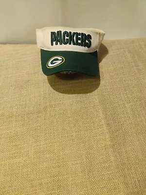 Green Bay Packers Visor Spell Out Logo Reebok Strap Back Cap Hat Raised Letters • $19.99