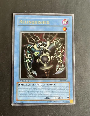 Yu-Gi-Oh Relinquished SDP-001 1st Edition In Excellent Condition • £8