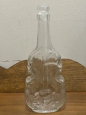 Vintage Mod Dep Chello Violin Clear Glass Bottle W/Stopper Italy 500 Ml. • $29.95