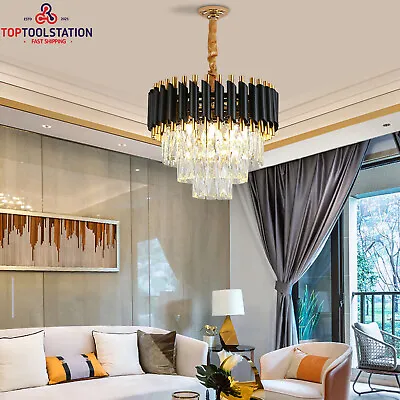Modern Crystal Chandelier LED Luxury Pendant Light Ceiling Lamp Lighting Fixture • $110