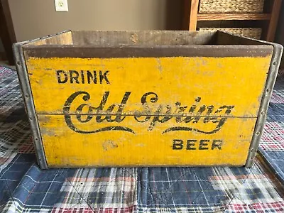 Rare Vintage Cold Spring Beer MN Minnesota Wood Crate Beer Carrier • $90