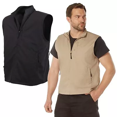 Mens Undercover Tactical Travel Vest - Rothco Black Or Khaki 12-Pocket Vests • $67.99