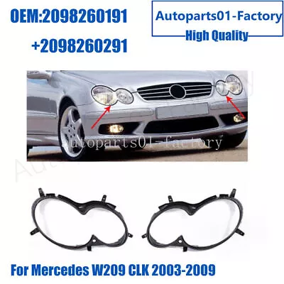 1 Pair Front Left Right Headlight Gaskets For Mercedes Benz W209 CLK 2003-2009 • $42.13