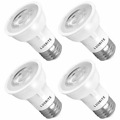 $25.95 • Buy Luxrite PAR16 LED Bulb 4000K 450lm Enclosed Fixture Rated E26 Base 4-Pack
