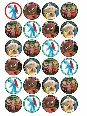 24 X 3.8cms Edible Iggle Piggle Inspired Cupcake Fairy Cake Cookie Toppers • £1.99