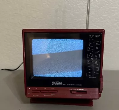 Vintage Multitech 4.5” Portable Mini TV MB-0400 With Power Cord Made In Korea • $20