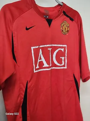 Manchester United 2007 - 2008 Top Training Football Nike Shirt Size Medium  • $15.99