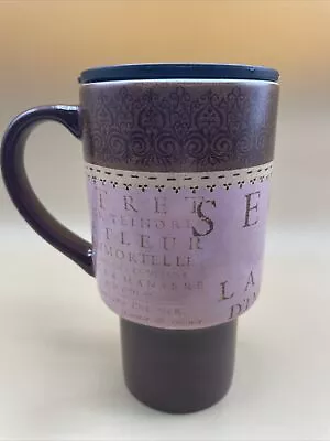 Lang L Amour Coffee Mug  Love Theme French Ceramic Travel Mug With Lid • $19.97