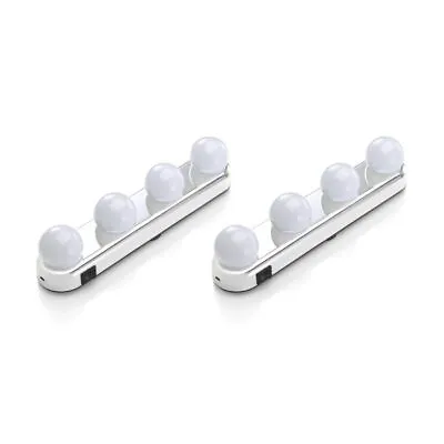 Auraglow Rechargeable LED Hollywood Mirror Light For Bathroom/Dresser -TWIN PACK • £9.99