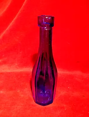 Beautiful Antique Cobalt Blue Paneled Miniature Bottle • $0.99