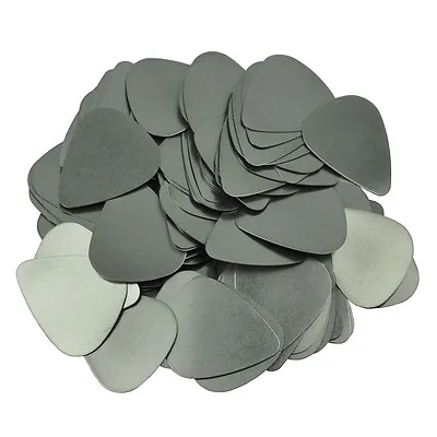 Lots Of 100 Pcs New 0.3mm Stainless Steel Guitar Picks Plectrums No Printing • $22.95