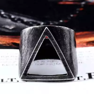 Stainless Steel Men's And Women's Gothic Minimalist Motorcycle Bike Ring 7-15 • $12.99