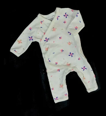 Baby Girls Sz 000 0-3 Mths COTTON ON Cotton Allinone ZIPPY • $7.90