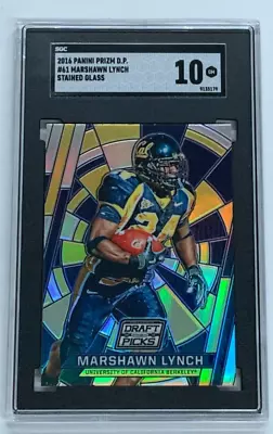 MARSHAWN LYNCH 2016 Panini Prizm Stained Glass Cal Seattle Seahawks SGC 10 GM • $2.99