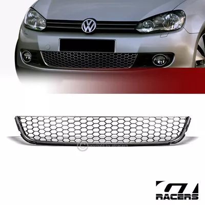 For 2010-2014 Vw Mk6 Golf/Jetta Wagon Blk Honeycomb Hex Mesh Lower Grill Grille • $52