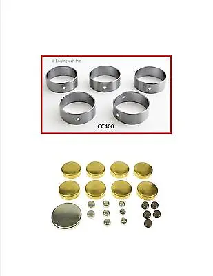 Enginetech Cam Bearings Set Chrysler Dodge Mopar 273 318  Brass Freeze Plugs • $46.01