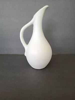 Vintage Van Briggle Art Pottery Small Pitcher / White  7 3/4  Tall • $20