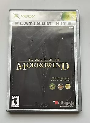 ELDER SCROLLS III Morrowind 3 Game Of The Year Edition (Xbox 2003) Platinum Hits • $9.95