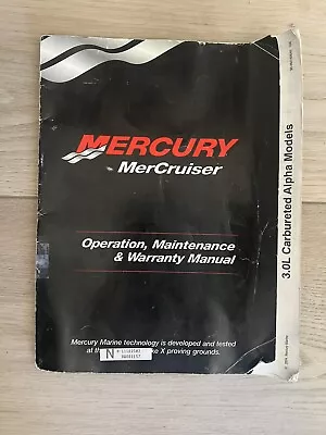 Mercury MerCruiser Owner's Manual 2004 3.0L Carbureted Alpha Models 90-860168040 • $35