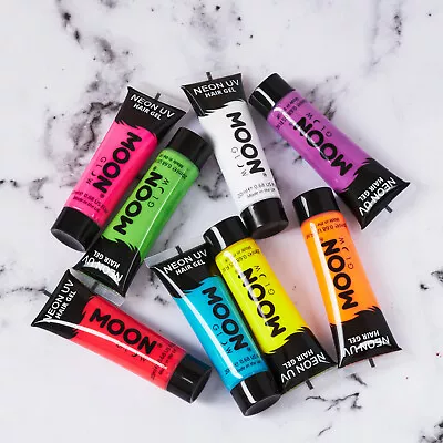 Moon Glow 20ml Neon UV Hair Gel - Choose From 8 Temporary Wash-out Hair Colours • £6.99