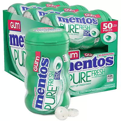 Mentos Pure Fresh Sugar-Free Chewing Gum With Xylitol Spearmint 50 Piece Bo... • $18.60