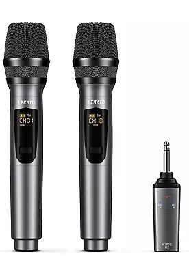 LEKATO Wireless System Microphone UHF Dynamic Cordless Handheld Receiver K380S • £21