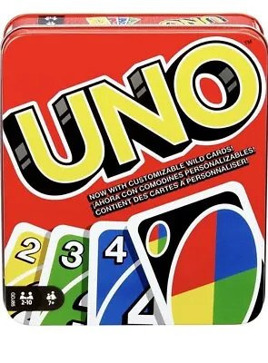 Card Game Uno Party Uno Wild  Family Kids Card Game  Present Gift With Metal Tin • £9.99