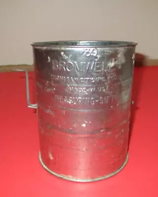 Bromwell's Aluminum 3-Cup Measuring Flour Sifter Vintage Kitchenware • $10.99