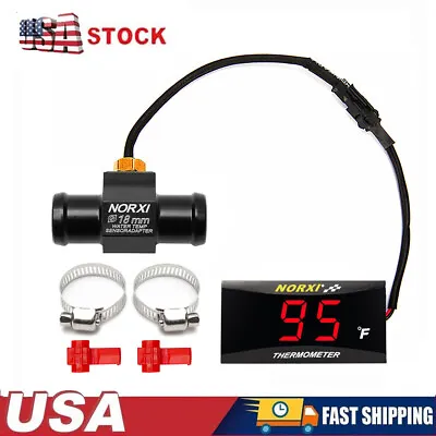 Motorcycle Koso Water Temperature Gauge Thermometer Fahrenheit Meter Norxi 18MM • $17.55