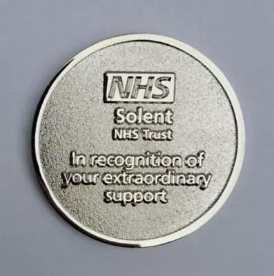 Solent Nhs Trust Recognition Award Nursing Medal / Coin • £19.95