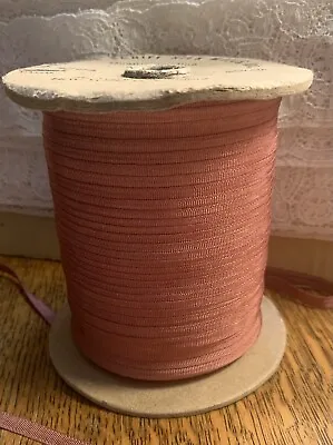 3 Yd ~ 1 /4 In  Vintage Rose Pink  Silk Ribbon ~ NOS ~ Flower Making • $7.50
