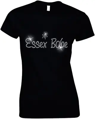 ESSEX Babe Ladies Crystal T Shirt - Hen Night  - 60s 70s 80s 90s All Size • £9.99