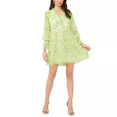 Vince Camuto Women's Long Sleeve Tassel Peasant Dress Green US XS • $29.70