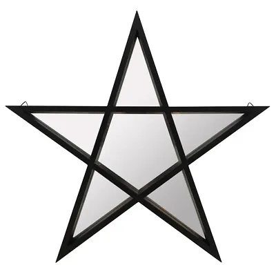 £29.99 • Buy Black Framed Pentagram Star Mirror Home Decor Gothic Alternative Pagan Wicca