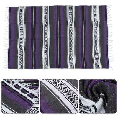 £26.87 • Buy  Handmade Mexican Blanket Cotton Chevron Throw Blankets Tassels Scarf