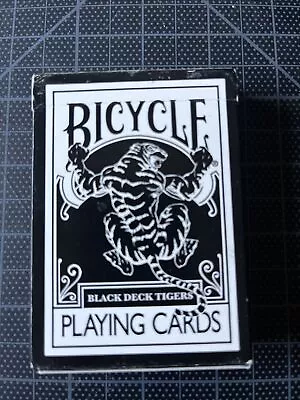 Ellusionist Bicycle BLACK TIGER 1st Edition White Pips Playing Cards Deck • $15